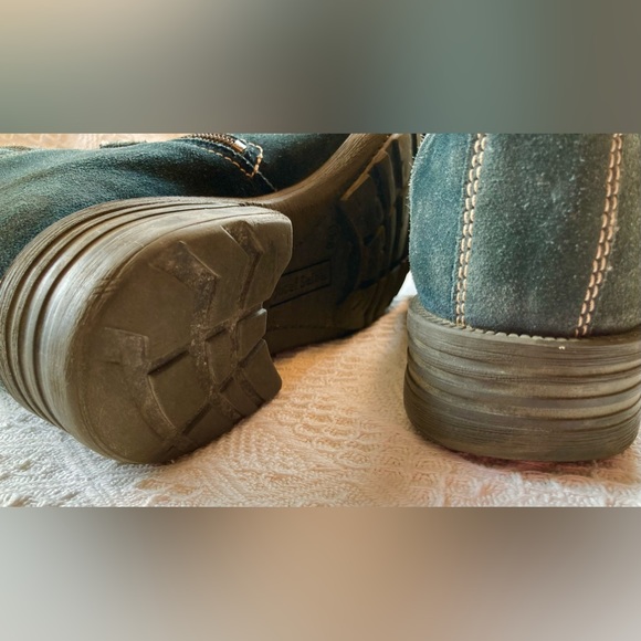 Turquoise Suede Boots Sz 39 - Picture 7 of 7